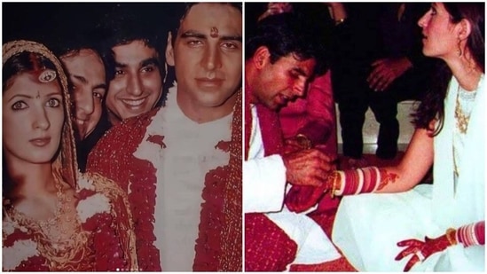 Pictures from Akshay Kumar and Twinkle Khanna's wedding. 