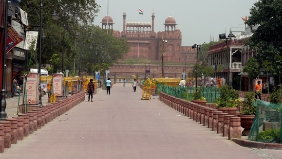 The initial deadline for the Chandni Chowk redevelopment project was fixed for March 2020, but it was revised to March 2021 due to the pandemic and related factors.(PTI Photo)