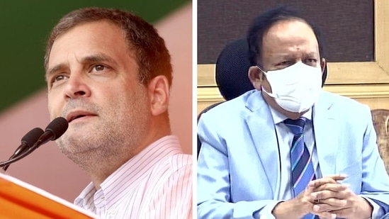 Dr Harsh Vardhan on Wednesday mocked at Rahul Gandhi for questioning the decision of delaying Covishield 2nd dose by three months. Dr Harsh Vardhan on Wednesday mocked at Rahul Gandhi for questioning the decision of delaying Covishield 2nd dose by three months.