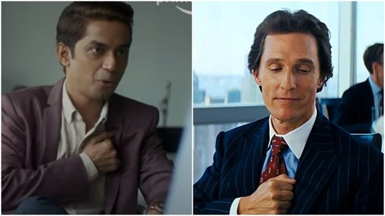 Srikant Tiwari's boss in The Family Man channels Matthew McConaughey's character from The Wolf of Wall Street.