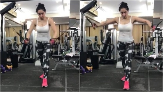 Maanayata Dutt's workout video will inspire you to hit the grind, watch it here(Instagram/@maanayata)