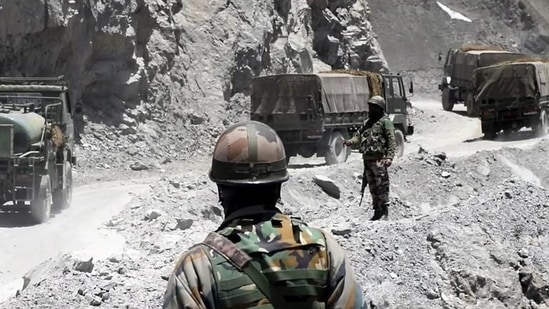 The nearly five-minute video captured glimpses of the lives of the troops deployed along Ladakh.(ANI file photo) The nearly five-minute video captured glimpses of the lives of the troops deployed along Ladakh.(ANI file photo)