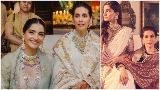 Sonam Kapoor Ahuja and Sunita Kapoor: From wearing fancy gowns to acing the street style look, Sonam has always kept her fashion game strong. When it comes to Indian wear, nothing can beat Sonam and her mother Sunita. It is all about royalty whenever they are spotted together at events. (Instagram/@sonamkapoor)