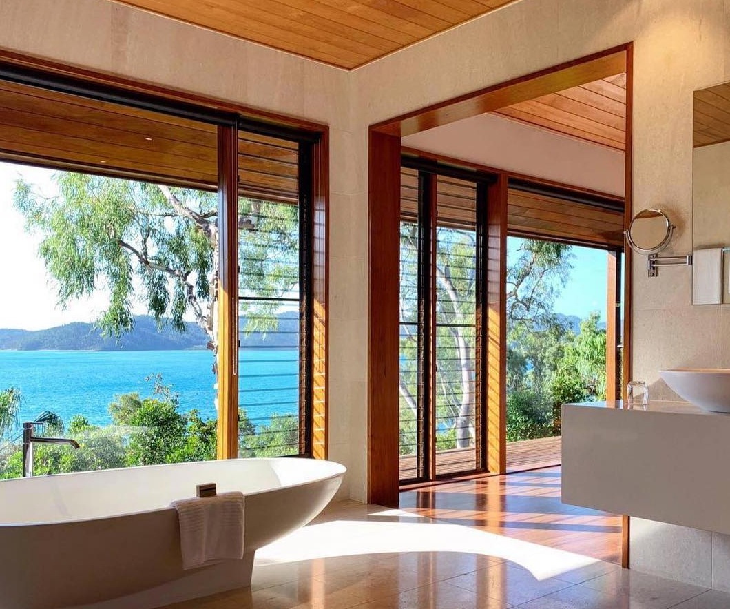 A view from the luxury bathroom.
