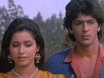 Chunky Panday and Neelam Kothari Soni in Aag Hi Aag.