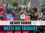 Akshay meets BSF troops in Kashmir