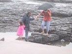 Actor Imran Khan was spotted with his daughter Imara at the beach on Thursday. Actor Imran Khan was spotted with his daughter Imara at the beach on Thursday.