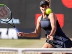Madison Keys in action. 