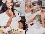 Lisa Haydon dropped photos from her baby shower. Lisa Haydon dropped photos from her baby shower.