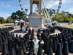 Toppled Francis Scott Key statue replaced by 350 African figures