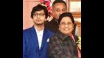 Akash Anand with BSP chief Mayawati . (file photo) Akash Anand with BSP chief Mayawati . (file photo)