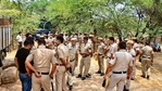 Police personnel at Khori Gaon village in Gurugram after the top court’s directions on Thursday. PTI Police personnel at Khori Gaon village in Gurugram after the top court’s directions on Thursday. PTI