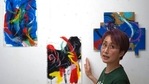 Japanese artist Miwako Sakauchi speaks about her art work for Art Exhibition "Declaration of the end of Olympic games" in Chiba near Tokyo Thursday, June 10, 2021. Polls have found an overwhelming majority of Japanese people are skeptical of the Tokyo Olympics being held this summer during a pandemic, but only a few have publicly marched to protest. But there are creative projects that are looking to protest the increasingly unpopular Tokyo Olympics, even as authorities seek to shut them down. (AP Photo/Eugene Hoshiko)(AP) Japanese artist Miwako Sakauchi speaks about her art work for Art Exhibition "Declaration of the end of Olympic games" in Chiba near Tokyo Thursday, June 10, 2021. Polls have found an overwhelming majority of Japanese people are skeptical of the Tokyo Olympics being held this summer during a pandemic, but only a few have publicly marched to protest. But there are creative projects that are looking to protest the increasingly unpopular Tokyo Olympics, even as authorities seek to shut them down. (AP Photo/Eugene Hoshiko)(AP)