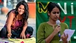 Student activists Natasha Narwal and Devangana Kalita 