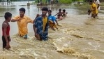 Hundreds of families who resided in the area have taken shelter in a local school, located a few hundred meters away from the main market square.(PTI Photo) Hundreds of families who resided in the area have taken shelter in a local school, located a few hundred meters away from the main market square.(PTI Photo)