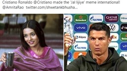 Amrita Rao took to Twitter to react to ‘Cristiano Ronaldo made Jal lijiye meme international’