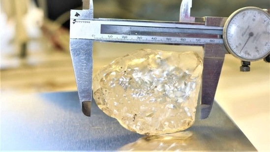 A 1,098-carat diamond believed to be the third-largest gem-quality stone ever to be mined has been discovered in Botswana.(via Reuters)