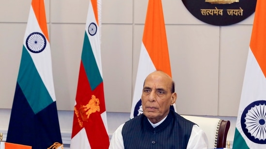 Defence Minister Rajnath also hailed the “bravery, valour and sacrifice” of Indian soldiers who sacrificed their lives for the nation during the Galwan clash. (ANI Photo)