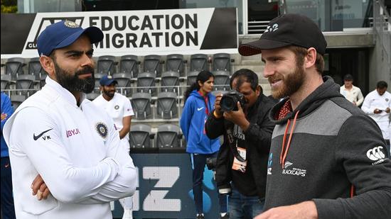 New Zealand captain Kane Williamson (R) talks to India captain Virat Kohli. (AFP) New Zealand captain Kane Williamson (R) talks to India captain Virat Kohli. (AFP)