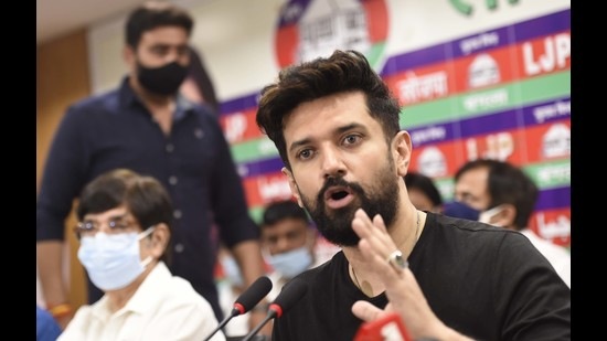 Lok Janshakti Party leader Chirag Paswan in New Delhi, June 16, 2021 (Arvind Yadav/HT PHOTO) Lok Janshakti Party leader Chirag Paswan in New Delhi, June 16, 2021 (Arvind Yadav/HT PHOTO)