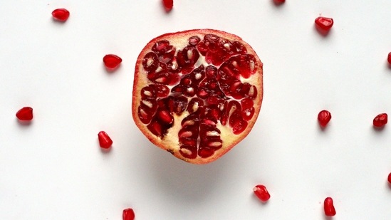Pomegranate tint: Take a spoon of pomegranate juice, add half a spoon of honey and olive oil for nourishment and mix well. Transfer to a container and let it sit in the freezer.(Unsplash)
