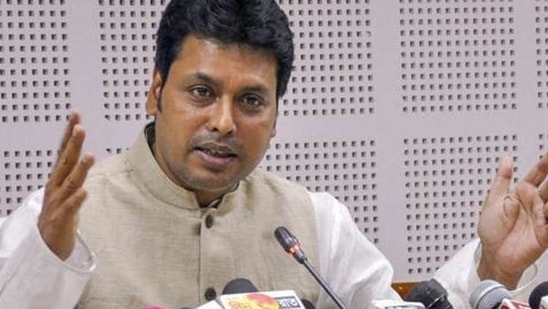 Friction between chief minister Biplab Deb and rebels made headlines in October last year as well(PTI Photo)