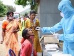 A medic takes swab samples for Covid-19 test of people entering Tamil Nadu from Andhra Pradesh. (File photo) A medic takes swab samples for Covid-19 test of people entering Tamil Nadu from Andhra Pradesh. (File photo)