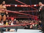 Drew McIntyre with Vince McMahon during an episode of Raw.(WWE) Drew McIntyre with Vince McMahon during an episode of Raw.(WWE)