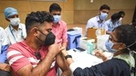 A beneficiary receiving his Covid-19 vaccine shot at a vaccination centre in Delhi (Photo by Sanchit Khanna/ Hindustan Times) A beneficiary receiving his Covid-19 vaccine shot at a vaccination centre in Delhi (Photo by Sanchit Khanna/ Hindustan Times)