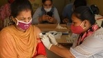A medical worker inoculates a woman with a dose of the Covaxin vaccine against Covid-19 coronavirus at a vaccination camp held in Amritsar on June 18, 2021. (AFP) A medical worker inoculates a woman with a dose of the Covaxin vaccine against Covid-19 coronavirus at a vaccination camp held in Amritsar on June 18, 2021. (AFP)
