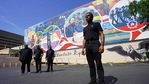Artists Dantrel Boone, Samson Adenugna, Joshua Bennett, and principal artist Reginald C. Adams pose in front of their "Absolute Equality" mural in Galveston, Texas, on June 16, 2021. - The mural is to be dedicated on June 19, now the Juneteenth National Independence Day national holiday, to celebrate the day in Galveston in 1865 when the last enslaved African Americans learned that they were free.(AFP) Artists Dantrel Boone, Samson Adenugna, Joshua Bennett, and principal artist Reginald C. Adams pose in front of their "Absolute Equality" mural in Galveston, Texas, on June 16, 2021. - The mural is to be dedicated on June 19, now the Juneteenth National Independence Day national holiday, to celebrate the day in Galveston in 1865 when the last enslaved African Americans learned that they were free.(AFP)