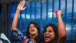 Student activists Natasha Narwal and Devangana Kalita outside Tihar after their release on Thursday. (PTI Photo/Kamal Singh)(PTI) Student activists Natasha Narwal and Devangana Kalita outside Tihar after their release on Thursday. (PTI Photo/Kamal Singh)(PTI)