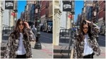 Shanaya Kapoor poses for pictures clicked by Khushi Kapoor. Shanaya Kapoor poses for pictures clicked by Khushi Kapoor.