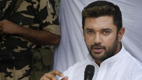 On Friday, Chirag Paswan claimed that the majority of the executive members are with him, and that the rebels violated LJP constitution (Arvind Yadav/ Hindustan Times)(HT_PRINT)