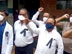 On June 1, a doctor posted at a Covid Care Centre in Assam was assaulted by the relatives of a patient who succumbed to the virus(ANI Photo) On June 1, a doctor posted at a Covid Care Centre in Assam was assaulted by the relatives of a patient who succumbed to the virus(ANI Photo)