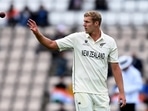 New Zealand's Kyle Jamieson during the second day of the World Test Championship final.((ANI Photo/ICC Twitter)) New Zealand's Kyle Jamieson during the second day of the World Test Championship final.((ANI Photo/ICC Twitter))