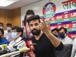 Chirag Paswan told the EC that the rebels had no locus standi to make the decisions that they had. (PTI Photo/Arun Sharma)(PTI) Chirag Paswan told the EC that the rebels had no locus standi to make the decisions that they had. (PTI Photo/Arun Sharma)(PTI)