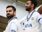 India captain Virat Kohli and vice-captain Ajinkya Rahane sporting black bands. (Getty Images) India captain Virat Kohli and vice-captain Ajinkya Rahane sporting black bands. (Getty Images)