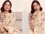 Neena Gupta champions timeless handlooms in saree embroidered with rainbow hues(Instagram/@manishamelwani) Neena Gupta champions timeless handlooms in saree embroidered with rainbow hues(Instagram/@manishamelwani)