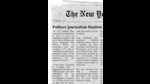 ‘The news clipping I created, using a free web tool. It’s designed to look like it appeared in The New York Times,’ says Charles Assisi. ‘The news clipping I created, using a free web tool. It’s designed to look like it appeared in The New York Times,’ says Charles Assisi.