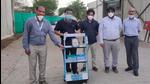 DRDO engineers with the CHETAN robotic device. (HT PHOTO) DRDO engineers with the CHETAN robotic device. (HT PHOTO)