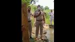 Cops at the crime scene in Karnal on Saturday. Police swung into action after a video of the incident started doing the rounds of social media. (HT PHOTO) Cops at the crime scene in Karnal on Saturday. Police swung into action after a video of the incident started doing the rounds of social media. (HT PHOTO)