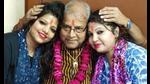 Musician Pt Ravinath Mishra with Manjusha and Manisha (Sourced) Musician Pt Ravinath Mishra with Manjusha and Manisha (Sourced)