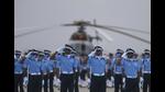 Cadets march during a combined graduation parade at the Air Force Academy in Dundigal, Hyderabad, on Saturday. (AP) Cadets march during a combined graduation parade at the Air Force Academy in Dundigal, Hyderabad, on Saturday. (AP)