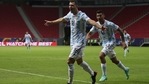 Guido Rodriguez of Argentina celebrates after scoring the first goal. (Getty Images) Guido Rodriguez of Argentina celebrates after scoring the first goal. (Getty Images)