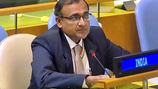 India’s Permanent Representative to the UN Ambassador T S Tirumurti said “This resolution was tabled... without adequate consultations with neighbours and regional countries." (ANI Photo)