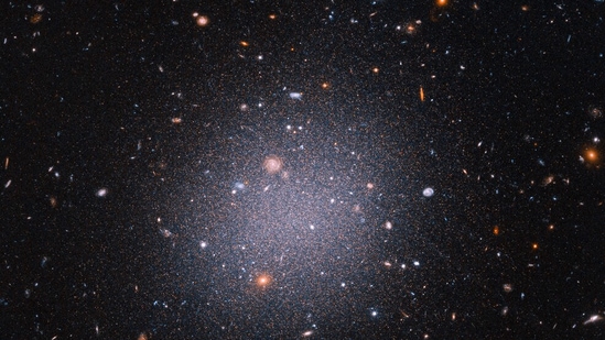 Nasa Hubble Space Telescope snapshot reveals an unusual "see-through" galaxy.(Nasa)