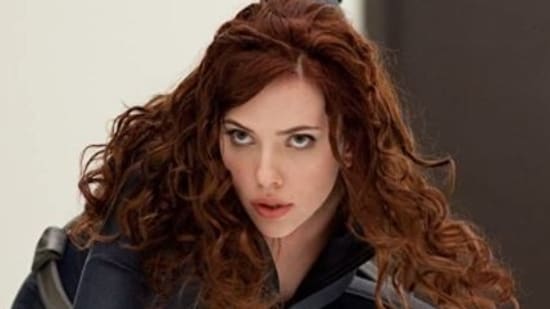 Scarlett Johansson as Natasha Romanoff in Iron Man 2.