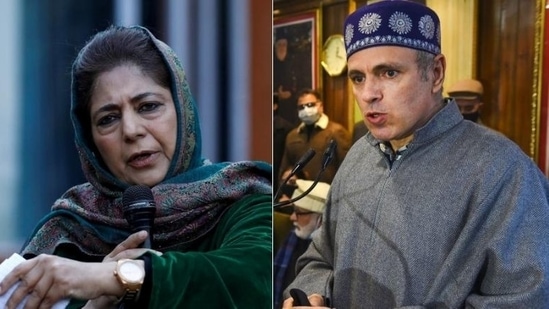 File photo of Omar Abdulla, Mehbooba Mufti.