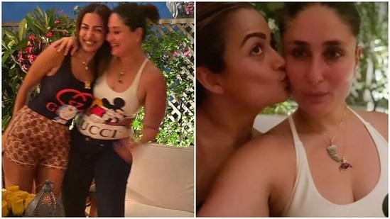 Kareena Kapoor met her friends Malaika Arora and Amrita Arora on Friday.